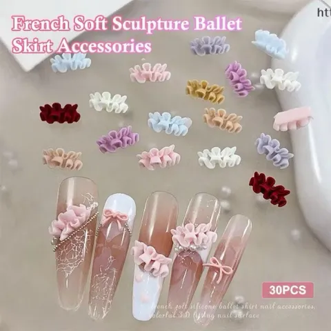Charm Nơ Nhún Set 30C Mẫu Mới Trang Trí Móng Gắn Nailbox Cực Xinh [ TÚ ANH NAIL ]
