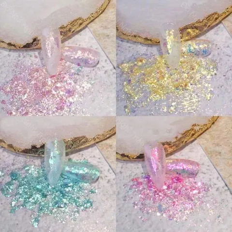 Set 6 hũ giấy khổng tước trang trí tạo mẫu nail ẩn siêu Hot