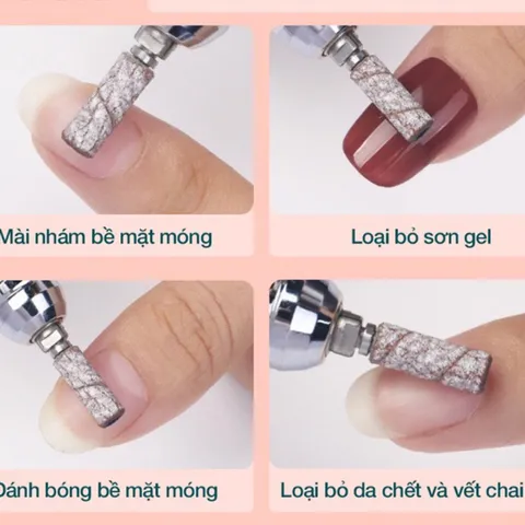 Lõi cắm giấy nhám mini mài móng thiết kế nhỏ gọn dễ đi khoé chuyên dụng ngành nail