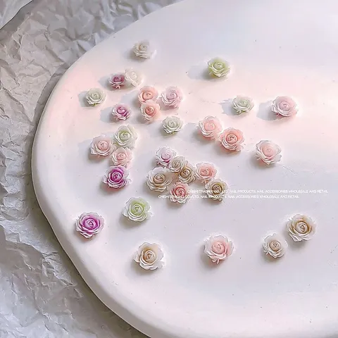 Set charm hoa hồng mẫu mới cánh hoa siêu mảnh đẹp như hoa thật đủ màu Hot