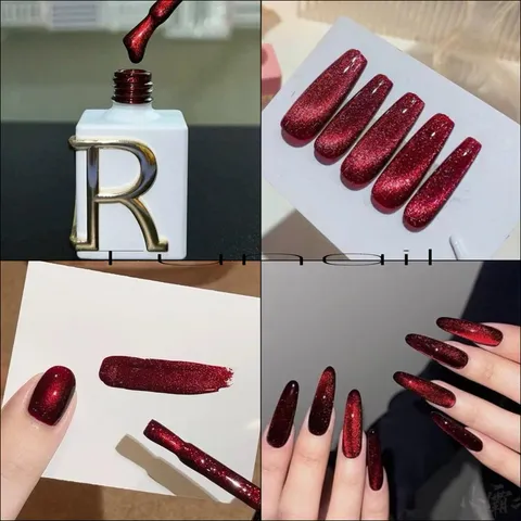 (HOT) Sơn gel mắt mèo đỏ đậm CR chất siêu đặc chuẩn màu CHÍNH HÃNG