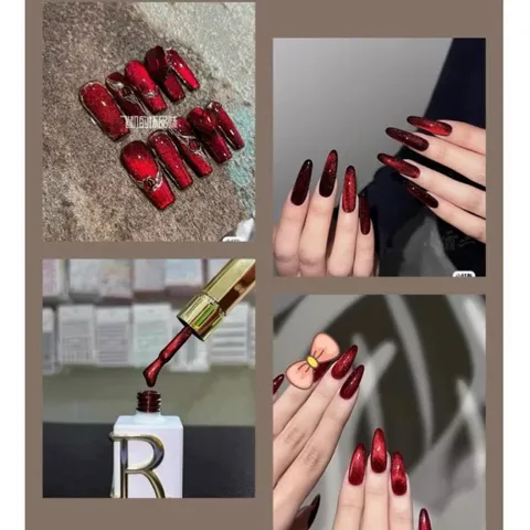 (HOT) Sơn gel mắt mèo đỏ đậm CR chất siêu đặc chuẩn màu CHÍNH HÃNG
