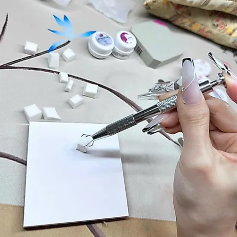 Cây bút gắp bông mút dặm ombre nail chuyên dụng Tu Nail