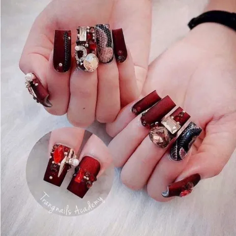 (HOT) Sơn gel mắt mèo đỏ đậm CR chất siêu đặc chuẩn màu CHÍNH HÃNG