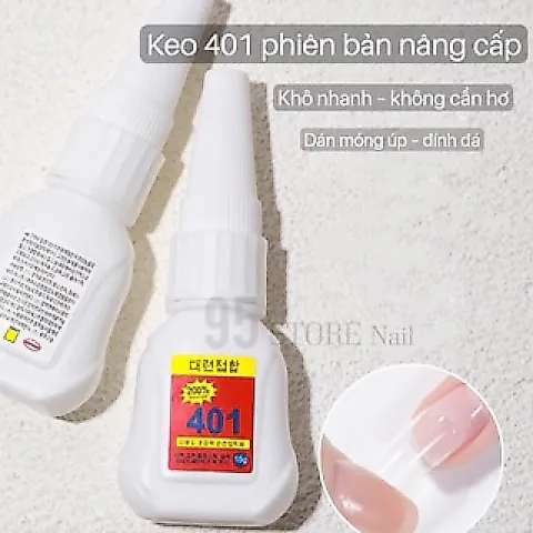 Keo 401 200% bản nâng cấp mẫu mới gắn móng đính đá gấp đôi độ bền hàng chuẩn