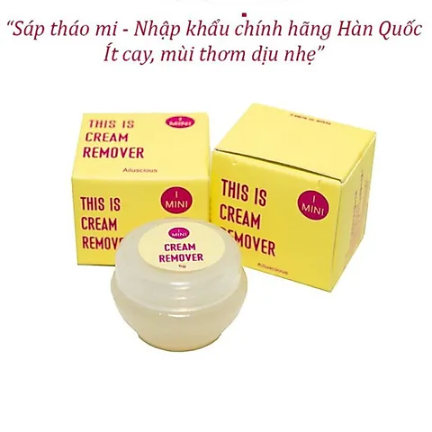 Sáp tháo mi vàng Remover Hàn Quốc tháo siêu nhạy không cay mắt hàng chuẩn tháo nhanh hũ 5g