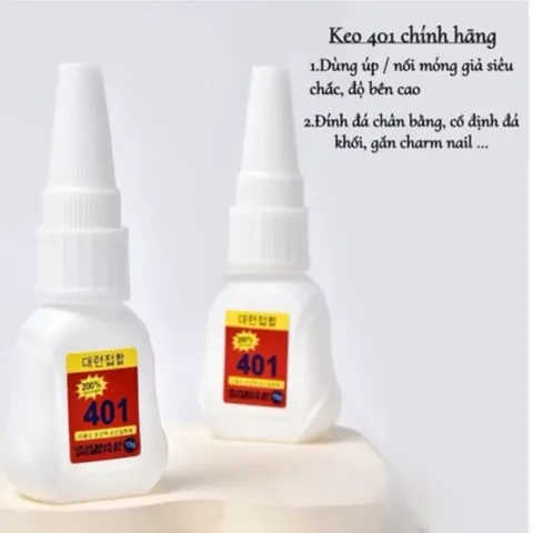 Keo 401 200% bản nâng cấp mẫu mới gắn móng đính đá gấp đôi độ bền hàng chuẩn