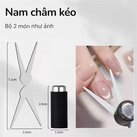 [ HOT ] Nam Châm Mắt Mèo Tạo Hình Fench Móng Combo 2 Chiếc - Nam Châm Mắt Mèo Lực Hút Mạnh Siêu Sáng [ TÚ ANH NAIL ]