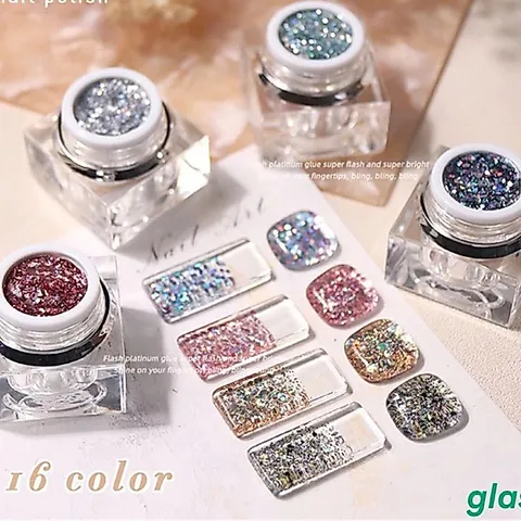 Gel nhũ vảy khổng tước galaxy siêu sáng design Nail đa năng đủ màu Hot