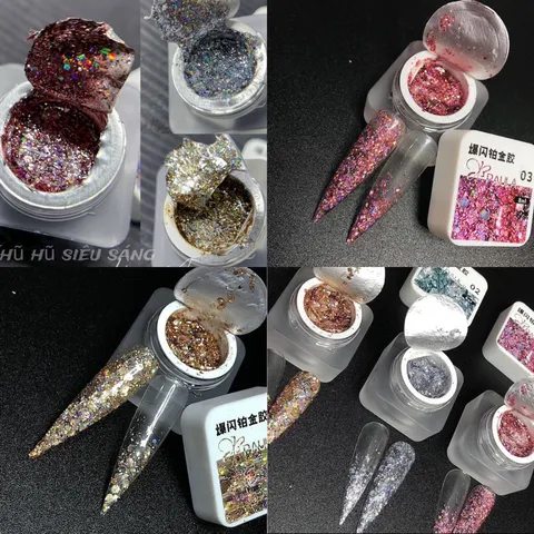 Gel nhũ vảy khổng tước galaxy siêu sáng design Nail đa năng đủ màu Hot