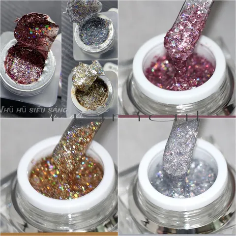 Gel nhũ vảy khổng tước galaxy siêu sáng design Nail đa năng đủ màu Hot