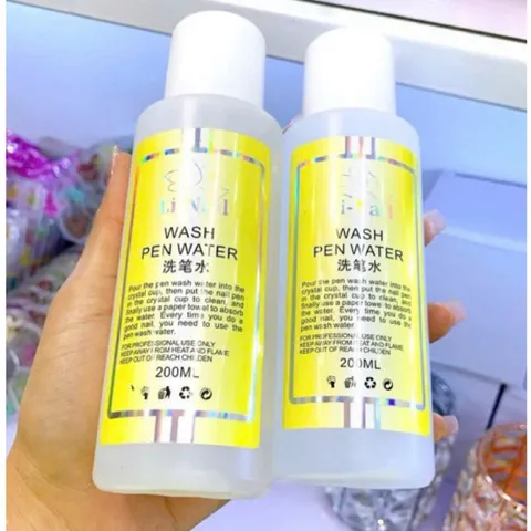 Nước rửa cọ Li Nail CHÍNH HÃNG siêu sạch , giúp làm mềm lông cọ tăng độ bền cho cọ Nail chuyên dụng chai 200ml
