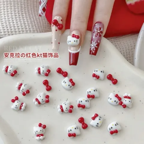 [ HOT ] Charm Hello Kitty Khay 12 Ngăn Mix Nhiều Kiểu Trang Trí Móng Tay Đính Nailbox Cực Xinh [ TÚ ANH NAIL ]