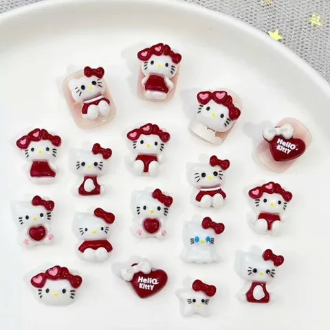 [ HOT ] Charm Hello Kitty Khay 12 Ngăn Mix Nhiều Kiểu Trang Trí Móng Tay Đính Nailbox Cực Xinh [ TÚ ANH NAIL ]