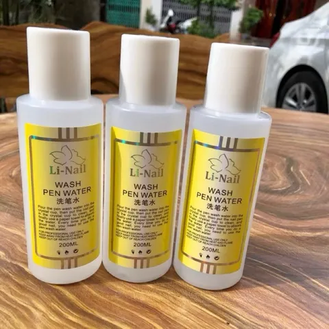 Nước rửa cọ Li Nail CHÍNH HÃNG siêu sạch , giúp làm mềm lông cọ tăng độ bền cho cọ Nail chuyên dụng chai 200ml