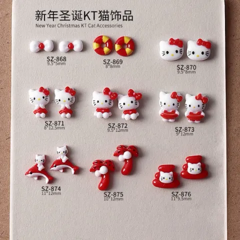 [ HOT ] Charm Hello Kitty Khay 12 Ngăn Mix Nhiều Kiểu Trang Trí Móng Tay Đính Nailbox Cực Xinh [ TÚ ANH NAIL ]