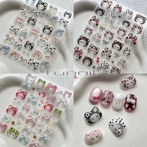 [ Mẫu Mới ] Sticker Hình dán lụa 5D Hoạt Hình mẫu mới trang trí móng siêu xinh HOT XU HƯỚNG NAIL