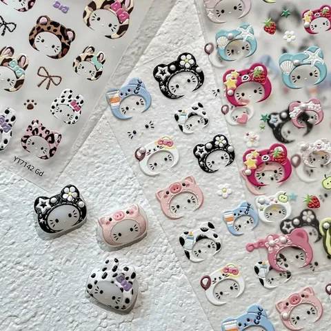 [ Mẫu Mới ] Sticker Hình dán lụa 5D Hoạt Hình mẫu mới trang trí móng siêu xinh HOT XU HƯỚNG NAIL