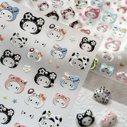 [ Mẫu Mới ] Sticker Hình dán lụa 5D Hoạt Hình mẫu mới trang trí móng siêu xinh HOT XU HƯỚNG NAIL
