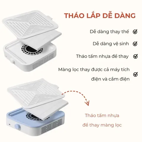 Khay Màng Lọc Thay Thế Cho Máy Hút Bụi Nail SNRQI WL-007 , WL-008 , BQ 858 , PISAN - Tấm Lọc Bụi Nail Đa Năng Có Thể Cắt