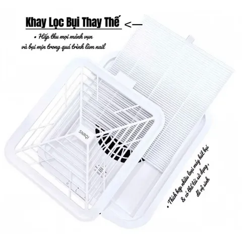 Khay Màng Lọc Thay Thế Cho Máy Hút Bụi Nail SNRQI WL-007 , WL-008 , BQ 858 , PISAN - Tấm Lọc Bụi Nail Đa Năng Có Thể Cắt