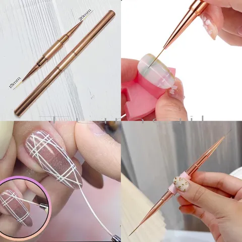 Cọ 2 đầu siêu mảnh kẻ vẽ móng chuẩn xịn cho chị em ngành nail