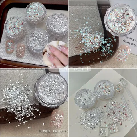 Nhũ Vụn Đá Siêu Sáng Lấp Lánh Bling Bling Đính Móng Ẩn Gel Nail Mã HOT [ TÚ ANH NAIL ]