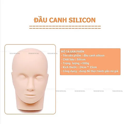 Đầu canh silicon tập nối mi tập massage đa năng chuyên dụng loại 1 siêu mềm