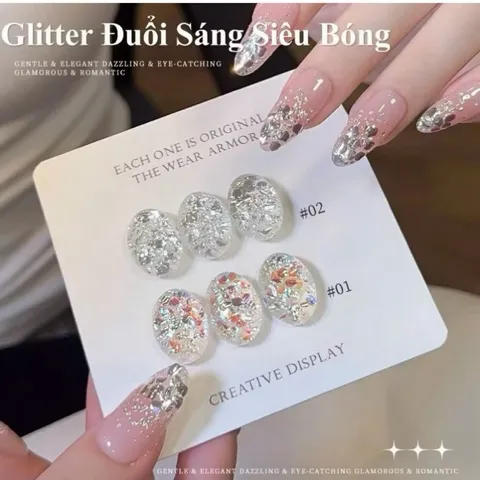 Nhũ Vụn Đá Siêu Sáng Lấp Lánh Bling Bling Đính Móng Ẩn Gel Nail Mã HOT [ TÚ ANH NAIL ]