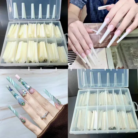 Hộp móng típ tre phom dài nối móng đắp gel bột siêu ôm phom hàng chuẩn xịn đủ phom