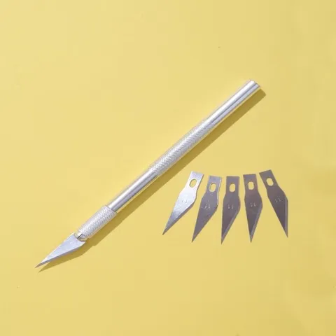 Dao cắt bột tạo phom móng bột tặng kèm 5 đầu cắt chuyên dụng ngành nail