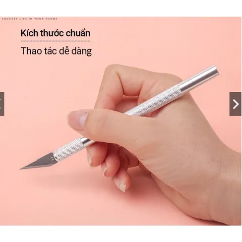 Dao cắt bột tạo phom móng bột tặng kèm 5 đầu cắt chuyên dụng ngành nail
