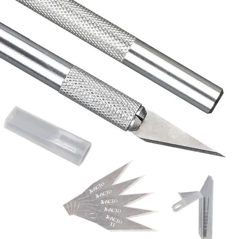 Dao cắt bột tạo phom móng bột tặng kèm 5 đầu cắt chuyên dụng ngành nail