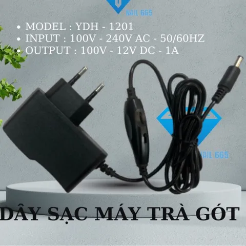 Củ sạc - Dây sạc máy chà gót chân Nail có nút tăng giảm tốc độ chính hãng  [ TÚ ANH NAIL ]