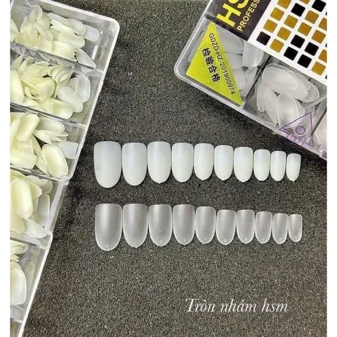 Móng úp HSM phom vuông ngắn nhám sẵn siêu mỏng dẻo ôm phom ( CHÍNH HÃNG )