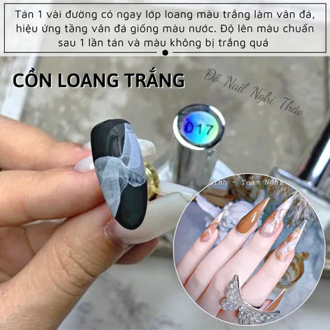 Cồn loang trong tản màu tạo vân đá nail chai 15ml chính hãng
