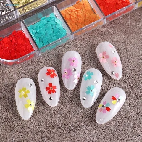 Nhũ sticker hình cánh hoa trang trí móng nailbox siêu xinh TU NAIL