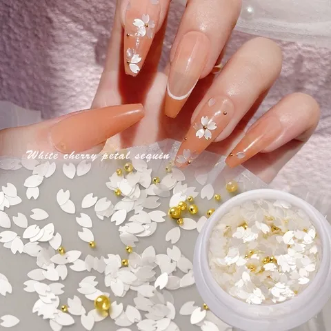 Nhũ sticker hình cánh hoa trang trí móng nailbox siêu xinh TU NAIL