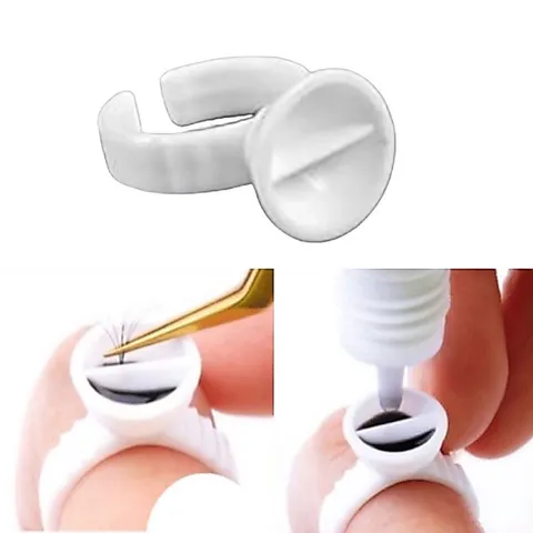 Nhẫn đựng keo nối mi ,mực phun xăm đa năng chia ngăn chuyên dụng bịch 100 chiếc