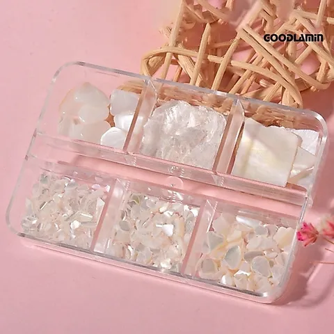 Xà cừ trắng siêu mỏng ẩn gel trang trí tạo kiểu Nail