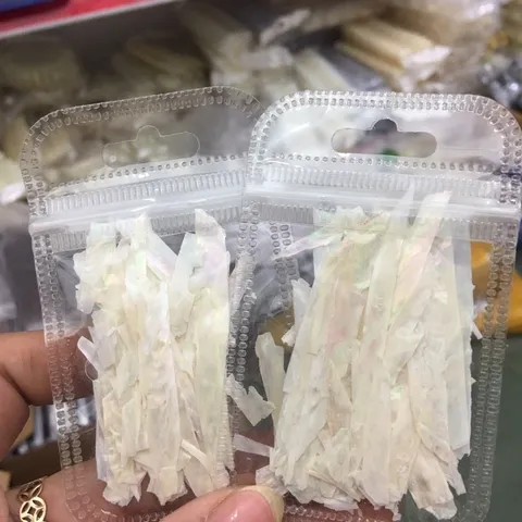 Xà cừ trắng siêu mỏng ẩn gel trang trí tạo kiểu Nail