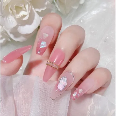 Xà cừ trắng siêu mỏng ẩn gel trang trí tạo kiểu Nail
