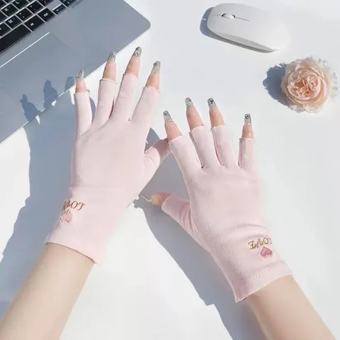 Găng tay UV nail chất liệu cao cấp chống tia UV gây sạm da rát da khi làm móng hơ gel