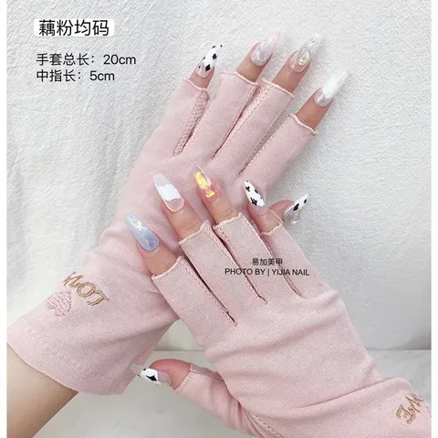 Găng tay UV nail chất liệu cao cấp chống tia UV gây sạm da rát da khi làm móng hơ gel