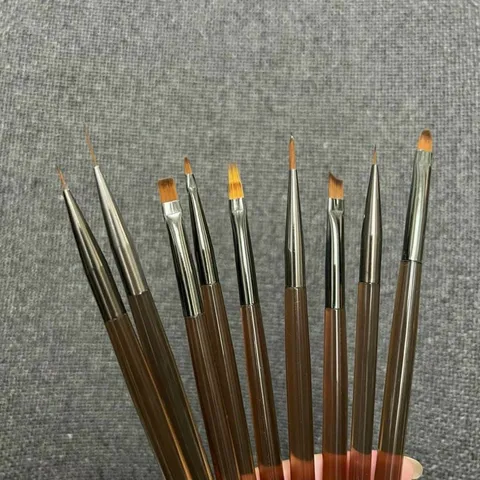 Set cọ nail 9 cây siêu mảnh đủ cây cần thiết chuẩn xịn cực HOT