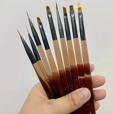 Set cọ nail 9 cây siêu mảnh đủ cây cần thiết chuẩn xịn cực HOT