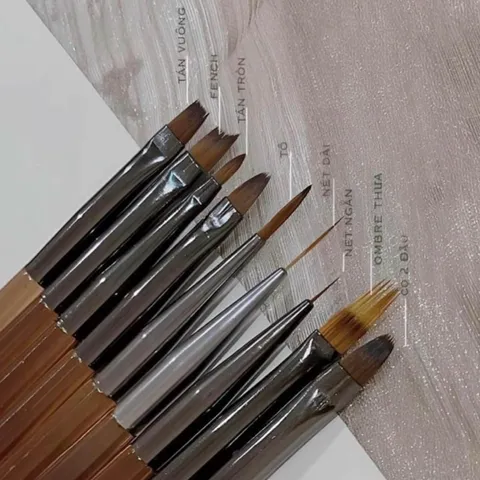 Set cọ nail 9 cây siêu mảnh đủ cây cần thiết chuẩn xịn cực HOT