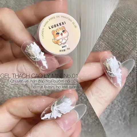 Gel thạch thạch cao siêu dẻo lì mịn nặn hoa đắp tạo hình hoa nổi siêu Hot ngành Nail