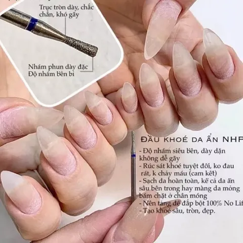 Đầu mài đẩy da móng Mỹ chất liệu thép TiTan không nóng rát phạm da mẫu HOT
