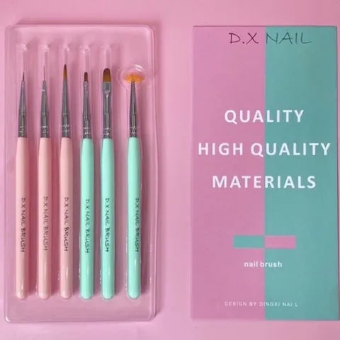 Set 6 cọ Dingxi cao cấp vẽ móng đủ cây cọ cơ bản nhất chuyên dụng ngành nail